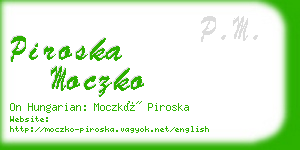 piroska moczko business card